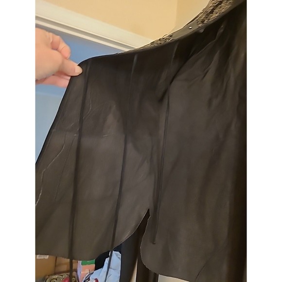 ONE-OF-A-KIND  hand-made SUEDE SNAKESKIN  Rhinestone, ladies TUXEDO S BLACK - Picture 5 of 16